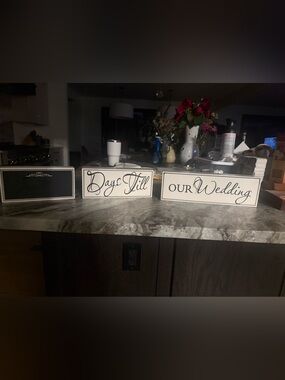 Rustic Wedding Decor Chalk Board Cute Countdown Days Till Our Wedding